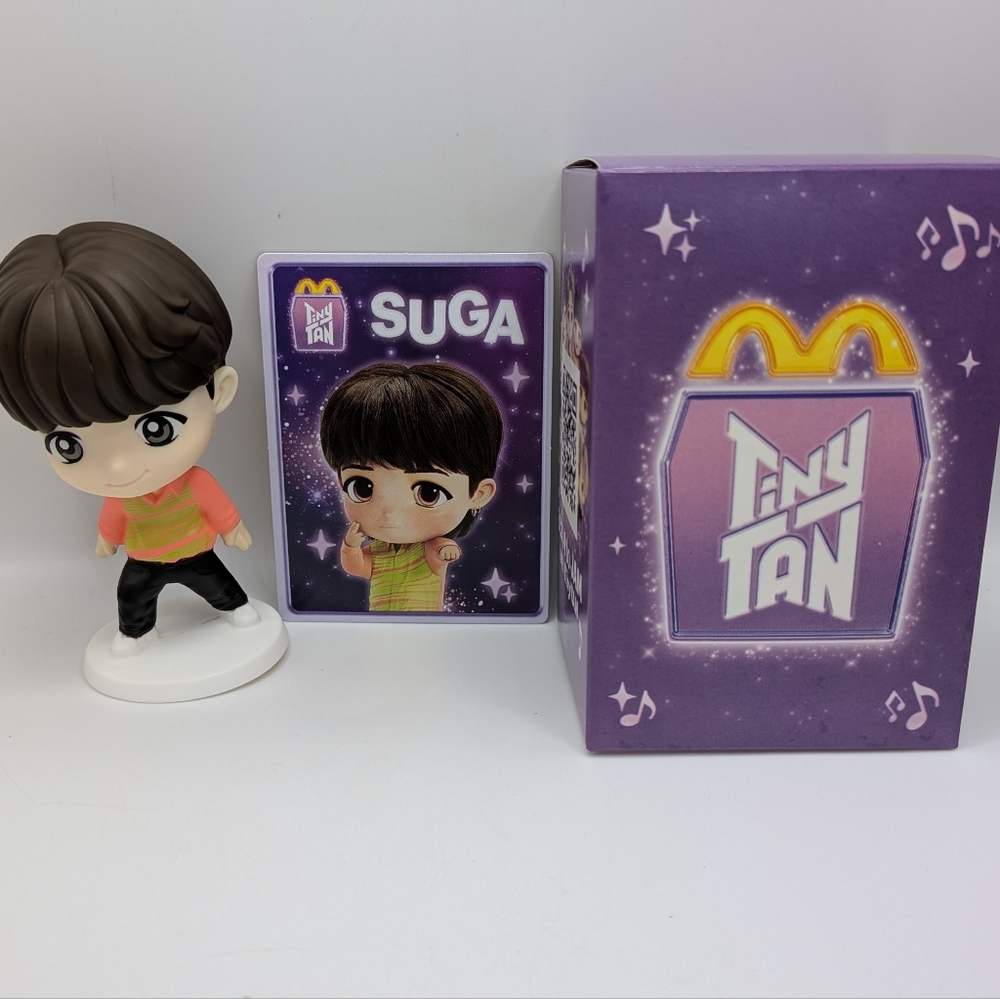McDonalds 2025 BTS Tiny Tan 3in Figure Toy Suga Throwback Edition Happy Meal Toy